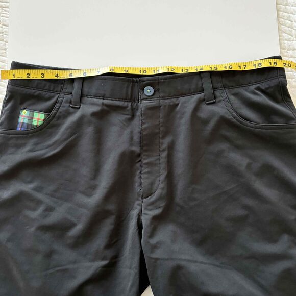 William Murray Mens Black Flat Front Plaid Shorts Size 38 Outdoor Golf - Picture 9 of 12